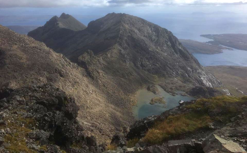 Coir a Ghrunnda and view to Gars Bheinn from Sgurr Alasdair