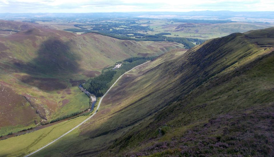 River Almond through Sma' Glen from Scurran Ridge