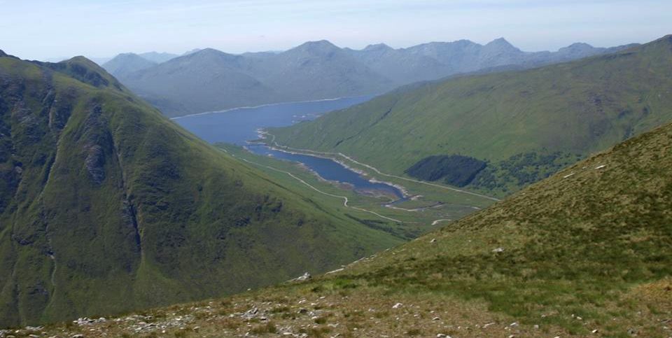 Loch Quoich and Hills of Knoydart from South Glen Shiel Ridge