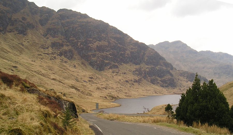 Beinn an Lochain from summit of the "Rest and be Thankful" road in the Southern Highlands of Scotland