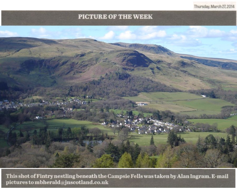 Fintry Village beneath the Campsie Fells