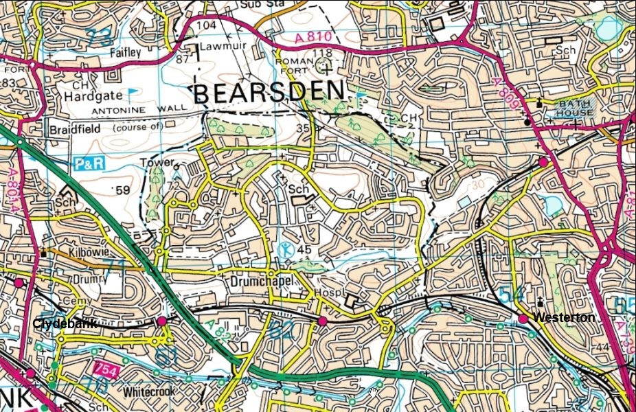 Map of the Drumchapel area