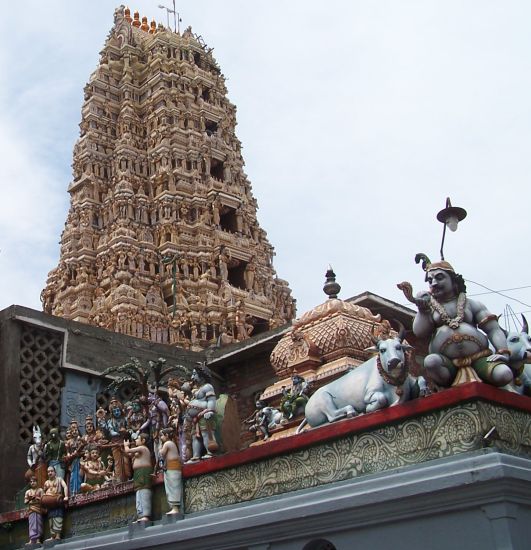 Icons on Hindu Temple in Kandy