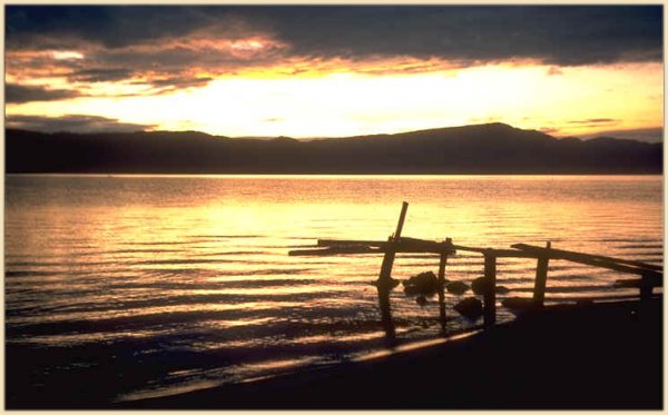 Sunrise on Lake Toba in Sumatra, Indonesia