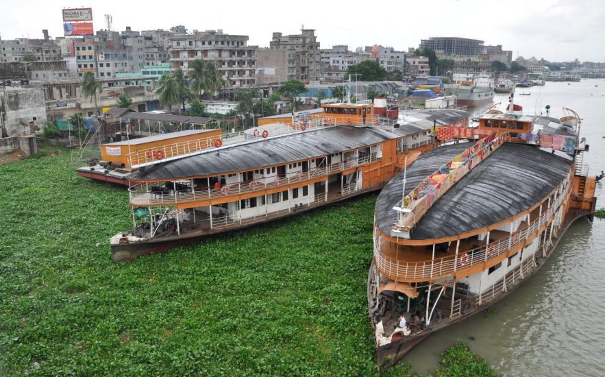 Boats in the Buriganga River at Dhaka